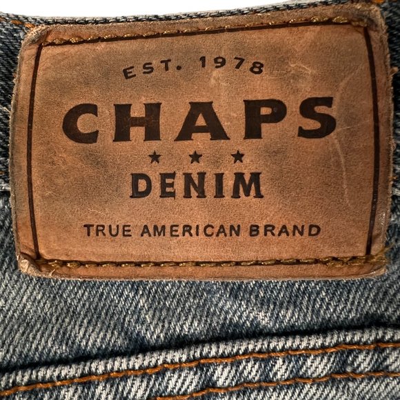 CHAPS Jeans Men's 5-Pocket Regular Fit Straight Leg Cotton Denim Blue 40/32 - Picture 13 of 14